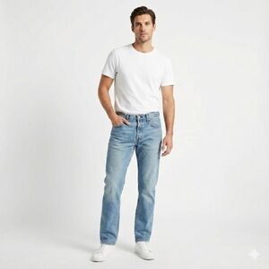 Levis vintage 501 button fly straight leg jeans w38 l36